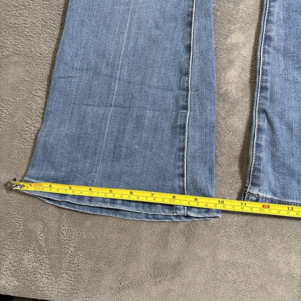 Lucky Brand Stevie High Rise Flare Jeans Blue Seam Denim Womens 2/26 A Y2K - Picture 2 of 8